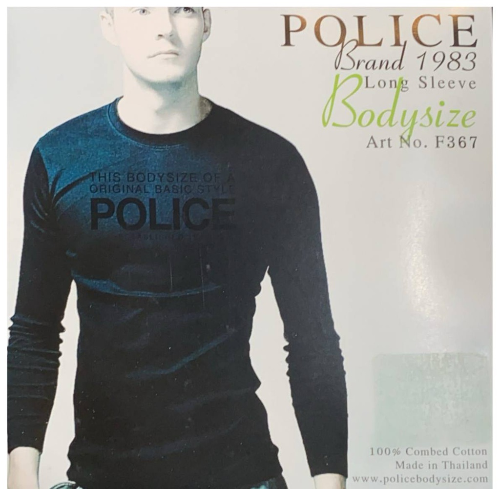 تی شرت استین بلند برند پلیس مردانه  - F367