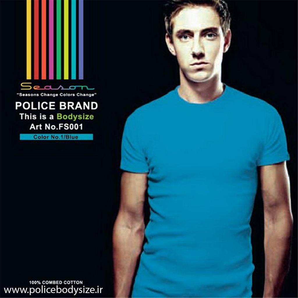 تی شرت مردانه پلیس - FS001 (BODYSIZE(S,M) سایز متوسط و کوچک)