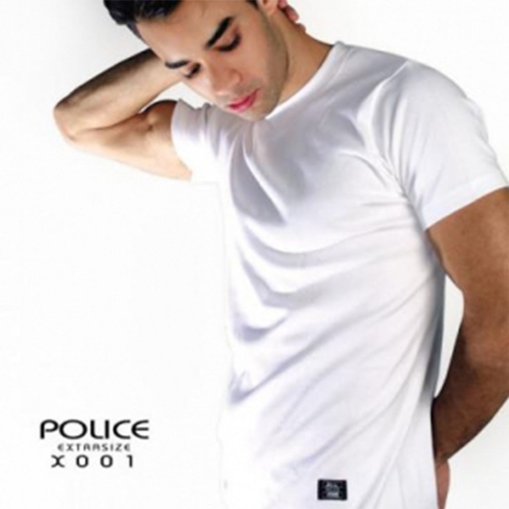 تی شرت مردانه پلیس - X001  (EXTRA SIZE اکسترا سایز)