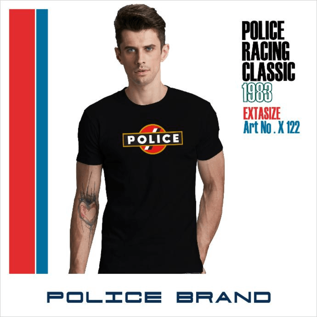 تی شرت مردانه پلیس  - X122  (EXTRA SIZE اکسترا سایز)