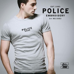 [X063] تی شرت مردانه پلیس - X063  (EXTRA SIZE اکسترا سایز)