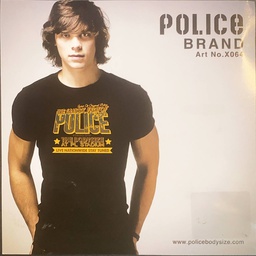 [X064] تی شرت مردانه پلیس  - X064  (EXTRA SIZE اکسترا سایز)
